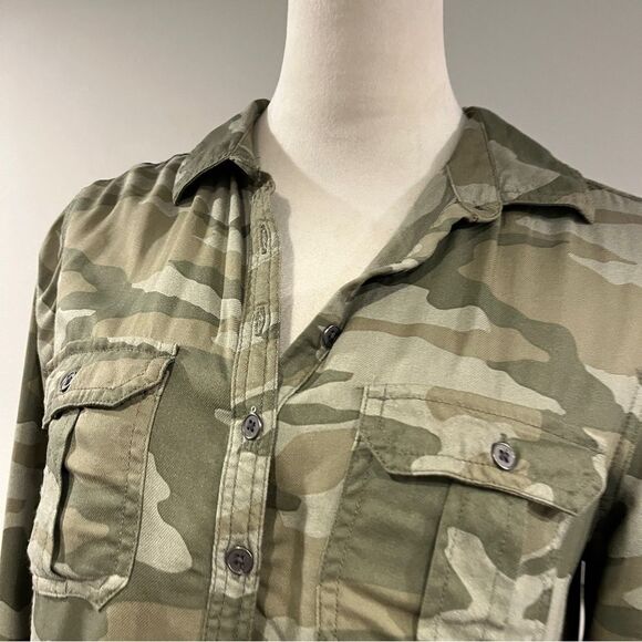 SO Camouflage Long Sleeve Shirt Dress size medium - Picture 2 of 13